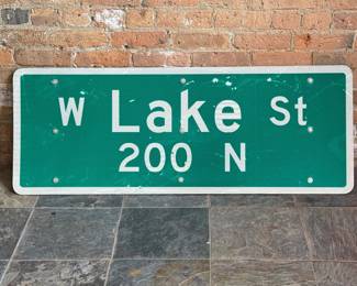 4' Original Chicago Street Sign, LAKE STREET