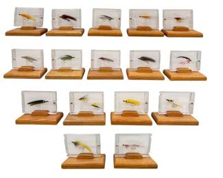 Collection of Framed Fly Fishing Hooks