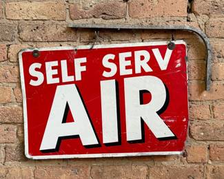 Vintage "Self Serve Air" Gas Station Advertising Sign 