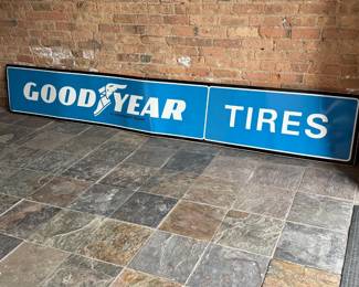 Vintage NOS 10 Foot GOODYEAR TIRE Advertising Sign 