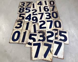 Vintage Gas Station Fuel Price Metal Signs, 30+