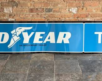 Vintage NOS 10 Foot GOODYEAR TIRE Advertising Sign 