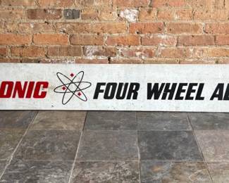 Vintage 9 Foot BISHMAN Permatronic Car Advertising Sign 