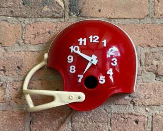 Football Helmet Bar Advertising Clock