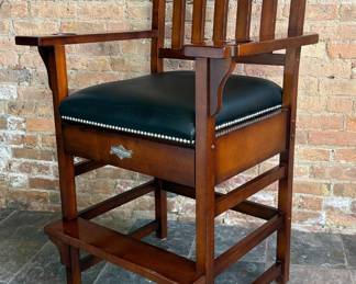 AMERICAN HERITAGE King Billiards Chair w/ Drawer Storage