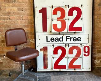 Vintage Gas Price Adjustor Advertising Sign