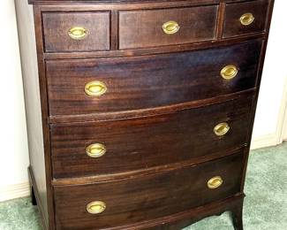 Vintage Bow Front Chest of Drawers by West Michigan Furniture Company 