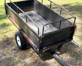 ATV UTV Tow Behind Steel Dump Trailer Cart with Drop Sides 