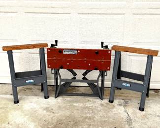 Black and Decker Workmate with 2 Iron Horse Saw Horses 