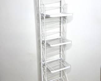 White Wrought Iron 4 Shelf Rack 