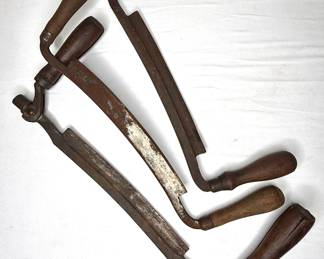Set of 3 Vintage Draw Knives - Carpenters Tools 