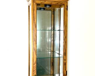 Howard Miller Tall Thin Lighted Curio Cabinet 