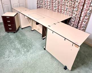 Koala Cabinet Australian Sewing and Craft Station Table - Folds up For Storage 