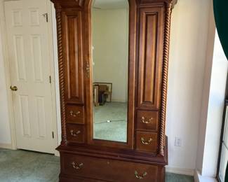 Vintage Solid Wood Armoire by Sumter Furniture Co. 