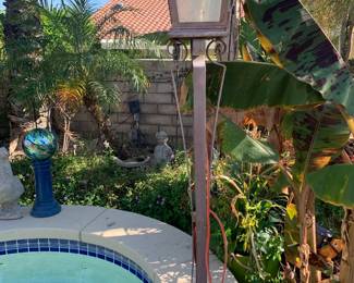 5' Tall Wrought Iron Garden Lampost