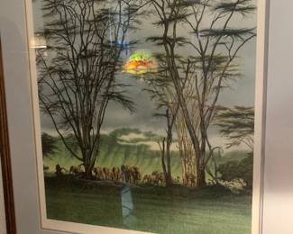 Dennis Curry "Cathedral of Elephants" Mylar Lithograph Signed