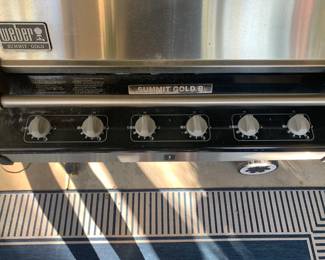 Weber Six Burner Summit Gold Gas Grill with Side Burner