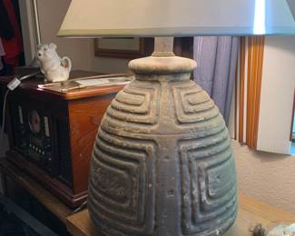 1960s Earthtone Table Lamp Attributed to Marius Bessone