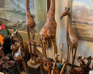 Extraordinary Collection of African Carved, Ceramic, and Beaded Animal Statues, Fabric Dolls, Woven Baskets, Masks