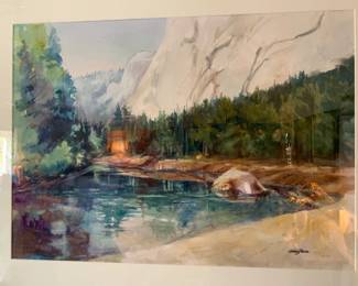 Large Collection of Original Water Color Framed Art this one by Cheney Parr