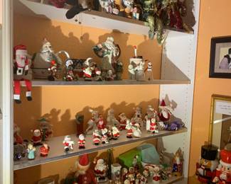 Vintage Christmas Salt and Pepper Shakers, Figurines, and Huge Collection of Mark Roberts Christmas Fairies