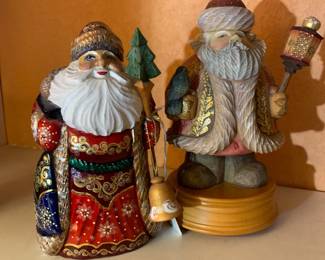 Two Fabulous Russian Designed Christmas Santas