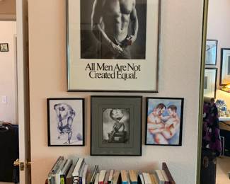 Vintage LGBTQ Literature, Black and White Male Art,