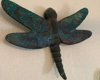 Large Raku Dragonfly Wall Art
