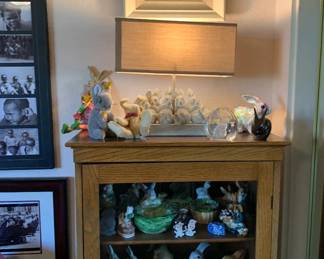 The Most Unbelievable Rabbit and Bunny Collection - Ceramic, Porcelain, and Stuffed Animals, Vintage Bunny Table Lamp,