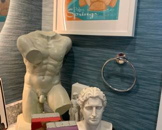 Collection of Male Nude Statues and Art