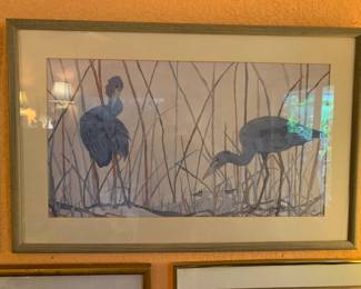 Original Dan Goad Lithograph "Stalks and Chicks"