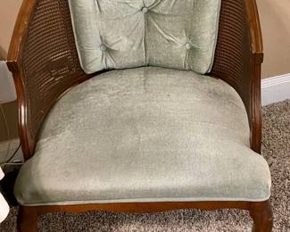 Vintage Hollywood Regency Cane Back Chair 