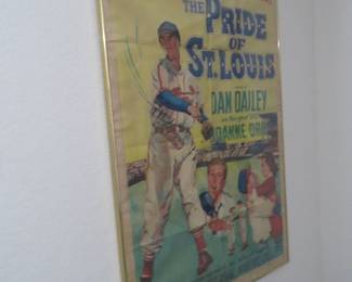 Original "Pride of Saint Louis" Movie Poster from 1952