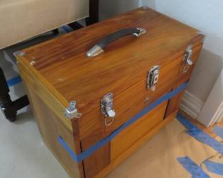 Antique Wooden Tool Chest