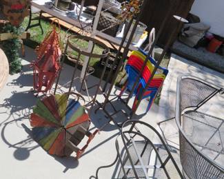 Lots of Iron Work and Outdoor Plant Stands and Candle Holders