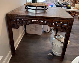 #28 Mahjong Table China 1850s Chinese Cypress 39x33 $225.00