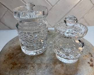 #41 Waterford set of two Jelly/Jam Jars SOLD