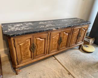 #52 Modernage marble top console table 64x17x28 SOLD