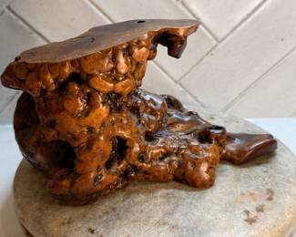 #74 A Japanese Polished Burlwood Stand from $50 the Meiji Period - 125 Years Old $50.00