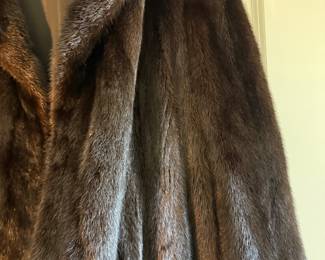 #20 Full length Mink Coat Size L Black SOLD
