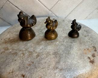 #148 "Three Burmese “Opium Weights” (Weights Used by Merchants in Marketplaces in Burma) in the Shape of Mythical Birds - 250 Years Old" $75.00
