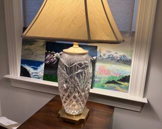 #14 Waterford Crystal Lamp 28"H $150.00