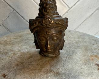 	#84	"A Bronze Buddha Head of Nepalese with Fine Patina Design Excavated from the Sea Near the Coast of Thailand - 200 Years Old [4 inches tall]"	 $90.00 				