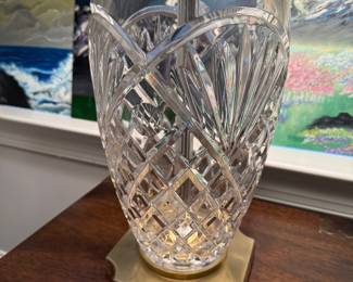 #14 Waterford Crystal Lamp 28"H $150.00