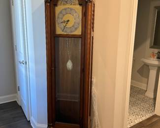 #18 England Colonial Grandfather Clock 77x18x11 $150.00
