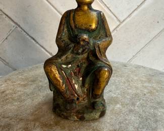 	#83	"A Chinese Bronze Figure of a Buddhist Saint with Fine Patina from the Late Ming Dynasty or Early Qing Dynasty - 350 Years Old [4.25 inches tall]"	 $135.00 				