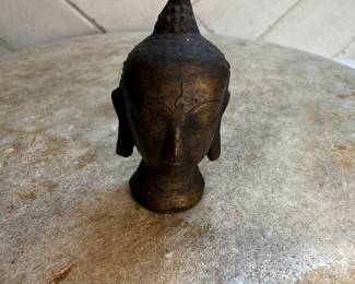 #67 A Bronze Buddha Head with Fine Features and Patina from the Rattanakosin Period of Thailand - 150 Years Old $80.00