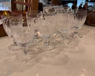 #45 Waterford Short Short stem Wine glasses set of 8 SOLD