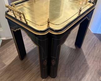 #9 End Table with Brass 24x17x17 $80.00