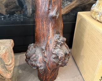 #34 Calligraphy Brush Holder China, Early 1900s 15" Chinese Birch $100.00